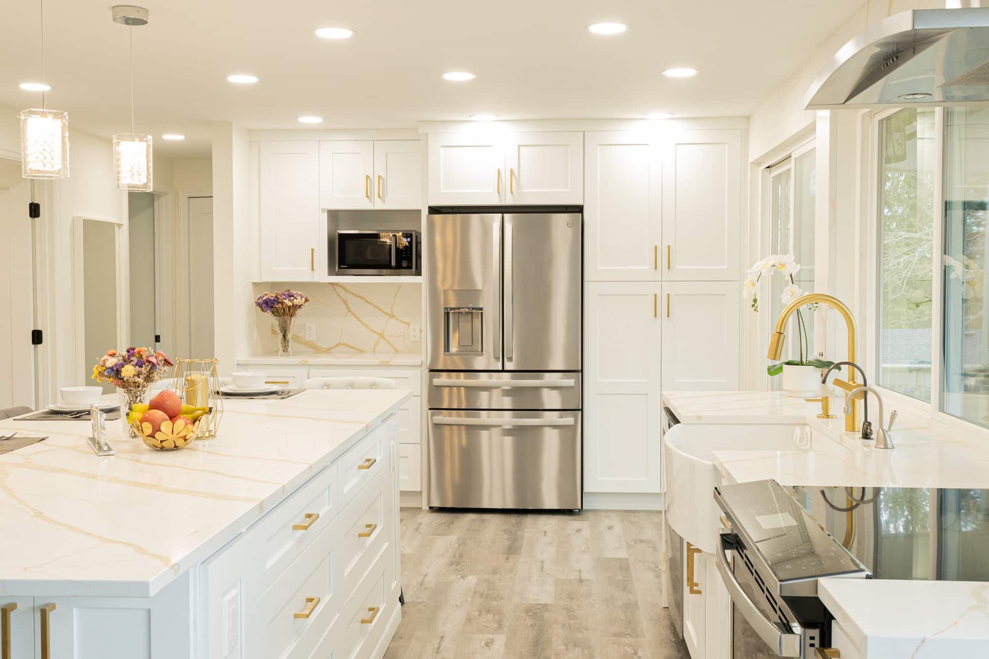 Timeless New White Shaker Cabinets – Touchstone Granite & Marble Inc